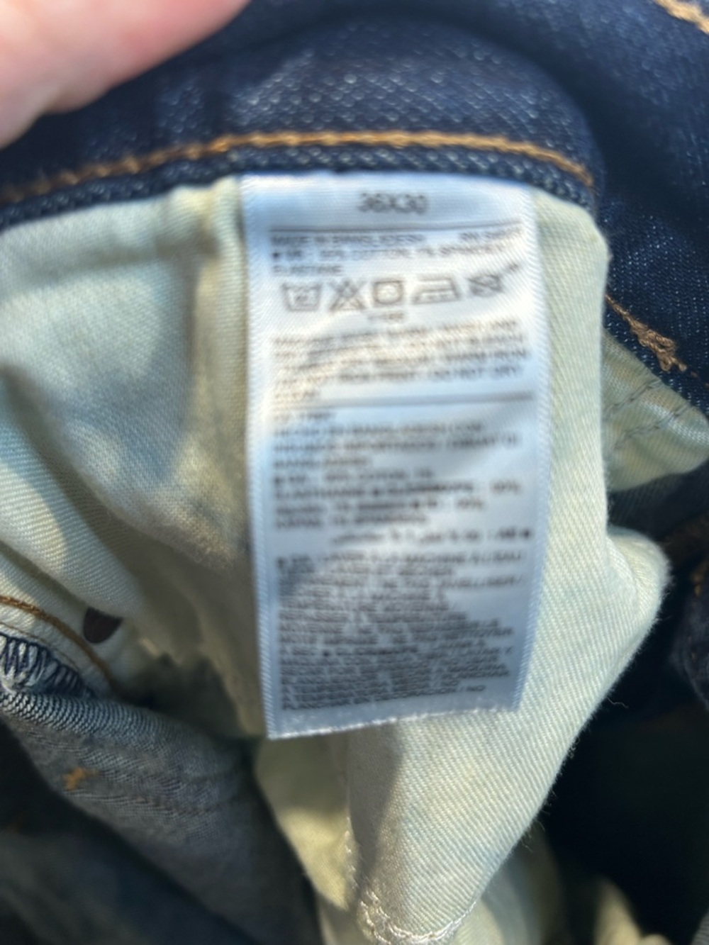 Old Navy Men’s Slim Built-In Flex Jeans Rinse Wash Dark Blue - Picture 5 of 5